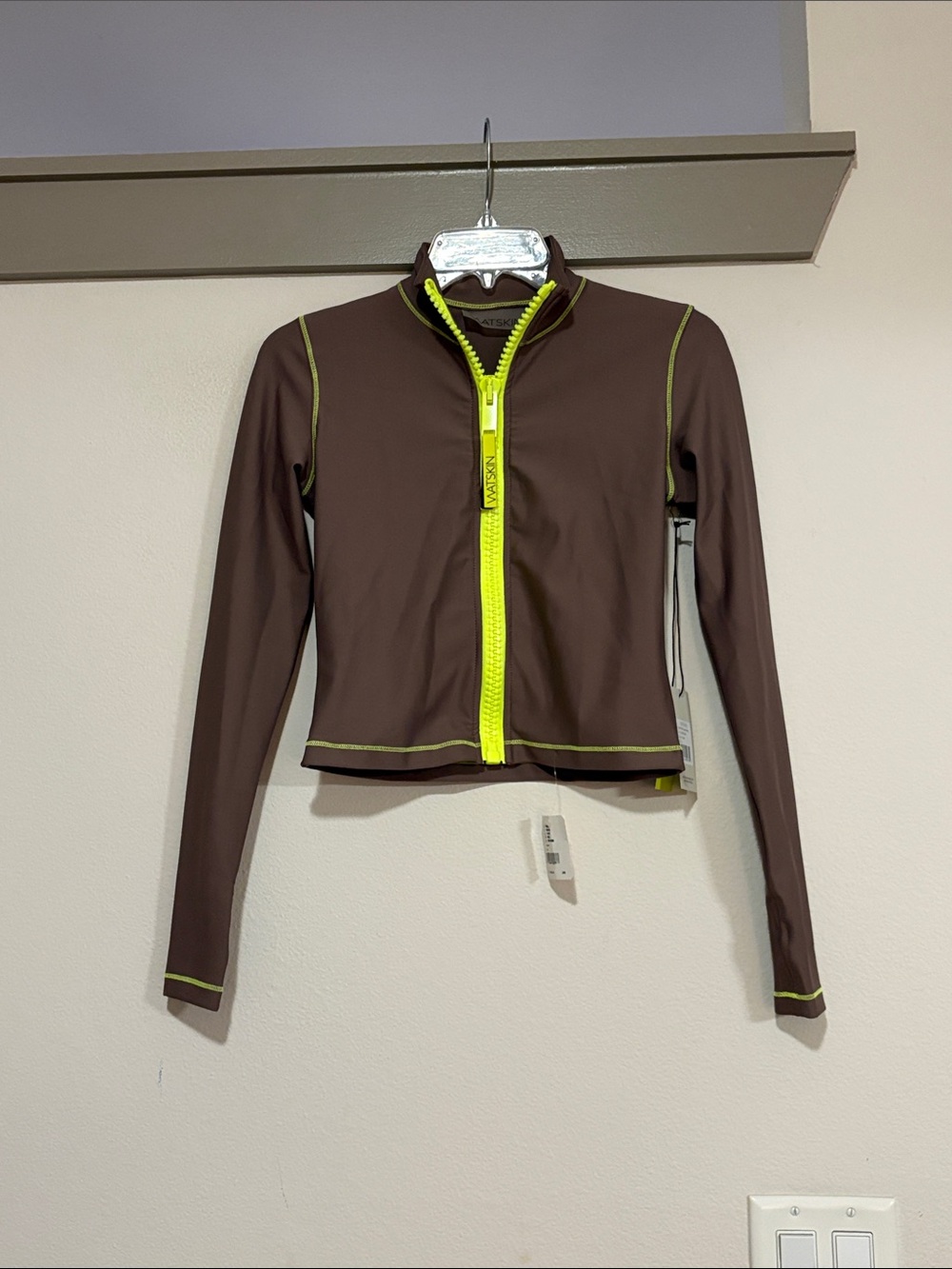 Watskin Sophie UV Protection Surf Jacket in Taupe SZ S NWT - Picture 3 of 5
